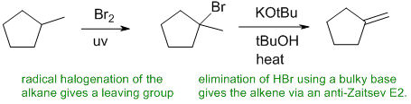 synthesis of exocyclic alkene