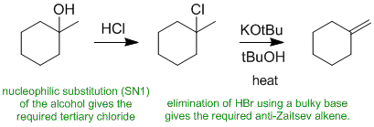 anti-Zaitsev alkene synthesis