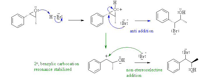 acidic epoxide ring opening