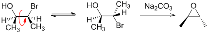 intramolecular SN2 to give an epoxide