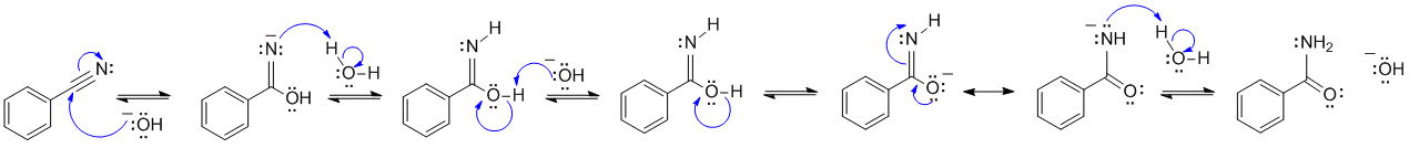 basic nitrile hydrolysis