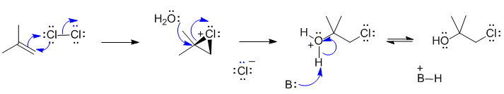 alkene halohydration